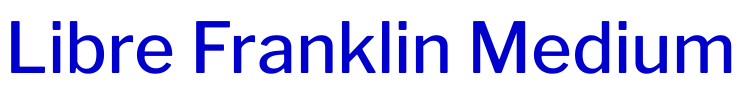 Libre Franklin Medium шрифт